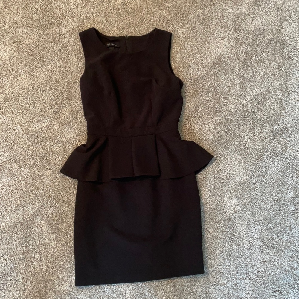 Black peplum dress